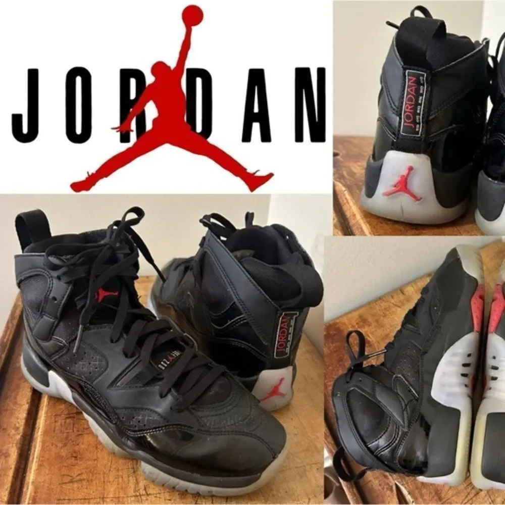 Nike Air Jordan Jumpman Two Trey - Black - youth sz 7, see pix for blemishes